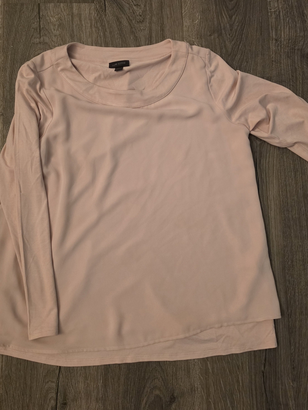 J. Jill Light Pink Long Sleeve Scoop Neck Top